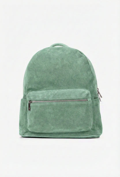 Soft Backpack in Genuine Suede Leather - Made in Italy - Art. 25391