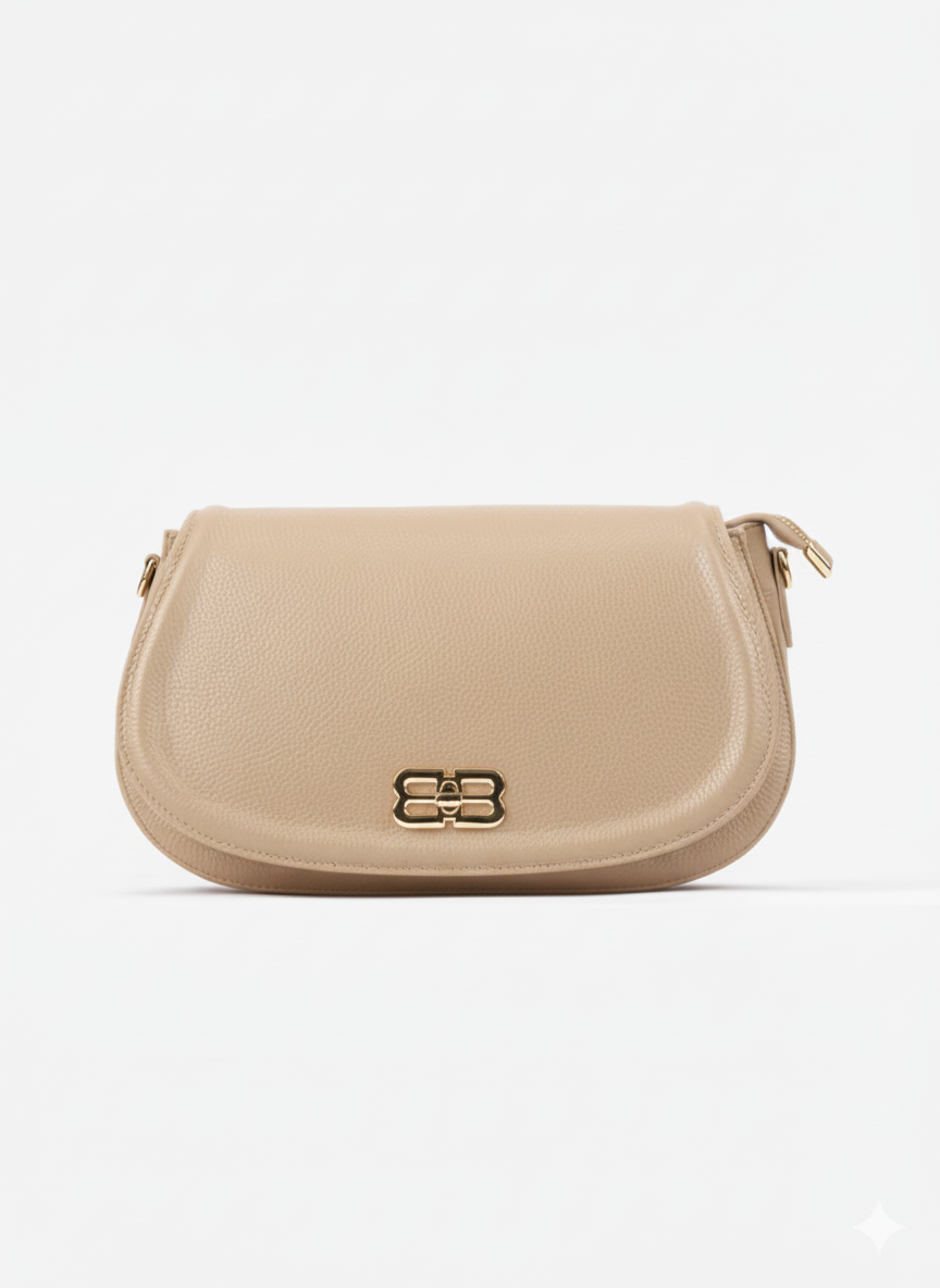 Structured Crossbody Bag in Genuine Dollar Leather - Made in Italy - Art. 25370