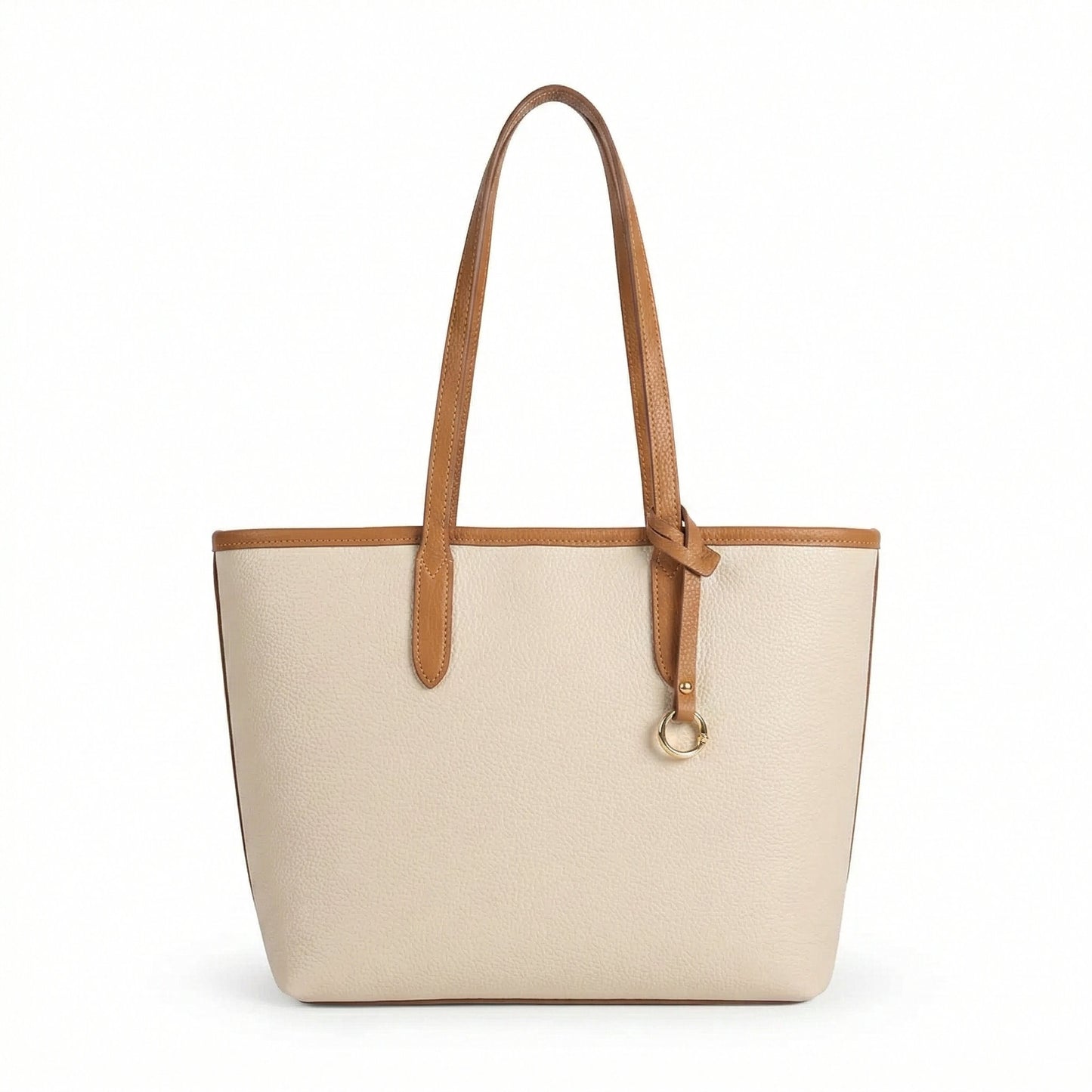 Structured Shoulder Bag in Genuine Dollaro Leather - Made in Italy - Art. 26053