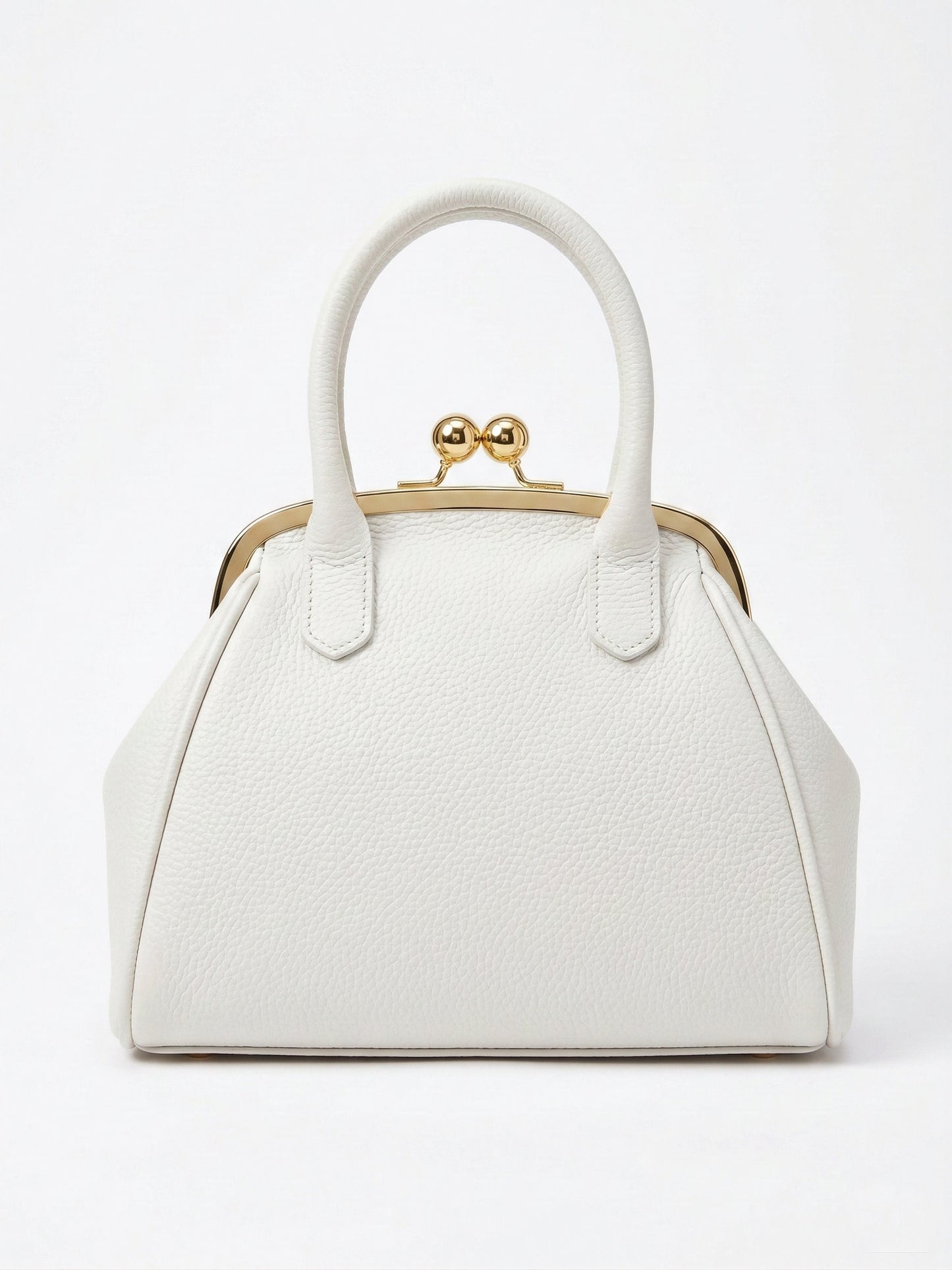 Structured Handbag in Genuine Dollaro Leather - Made in Italy - 26078D