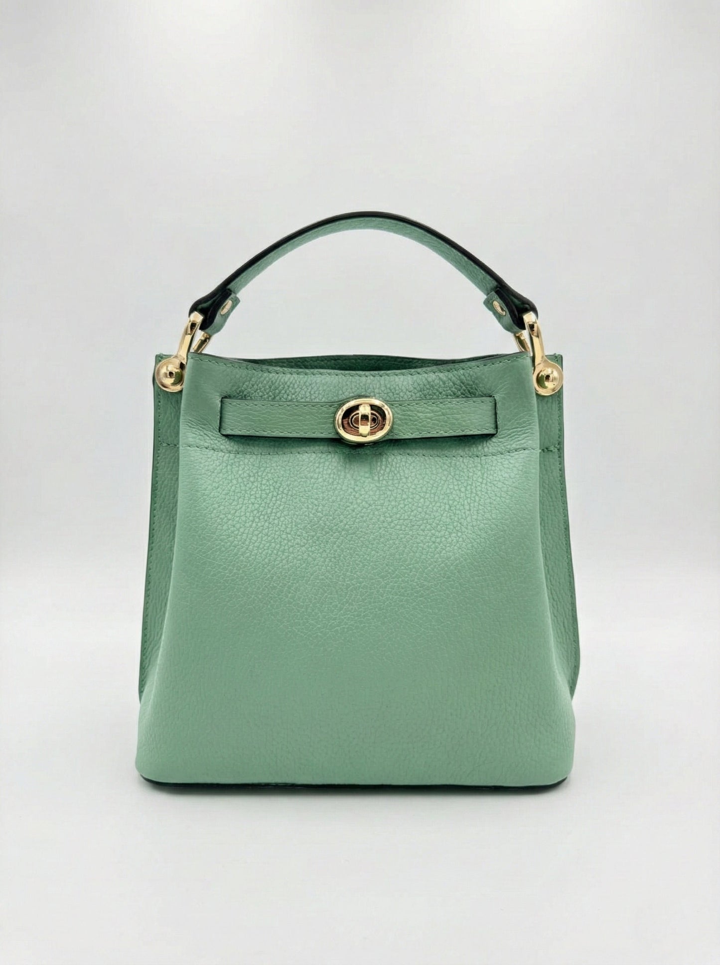 Structured Handbag in Genuine Dollaro Leather - Made in Italy - Made in Italy - Art. 26046