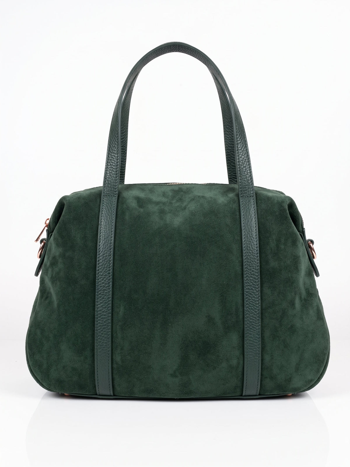 Soft Handbag in Genuine Suede and Dollaro Leather - Made in Italy - Art. 26146