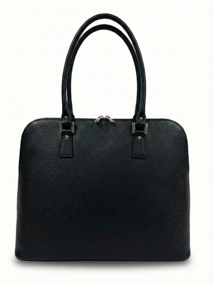 Structured Handbag in Genuine Dollar Leather - Made in Italy - Art. 26000