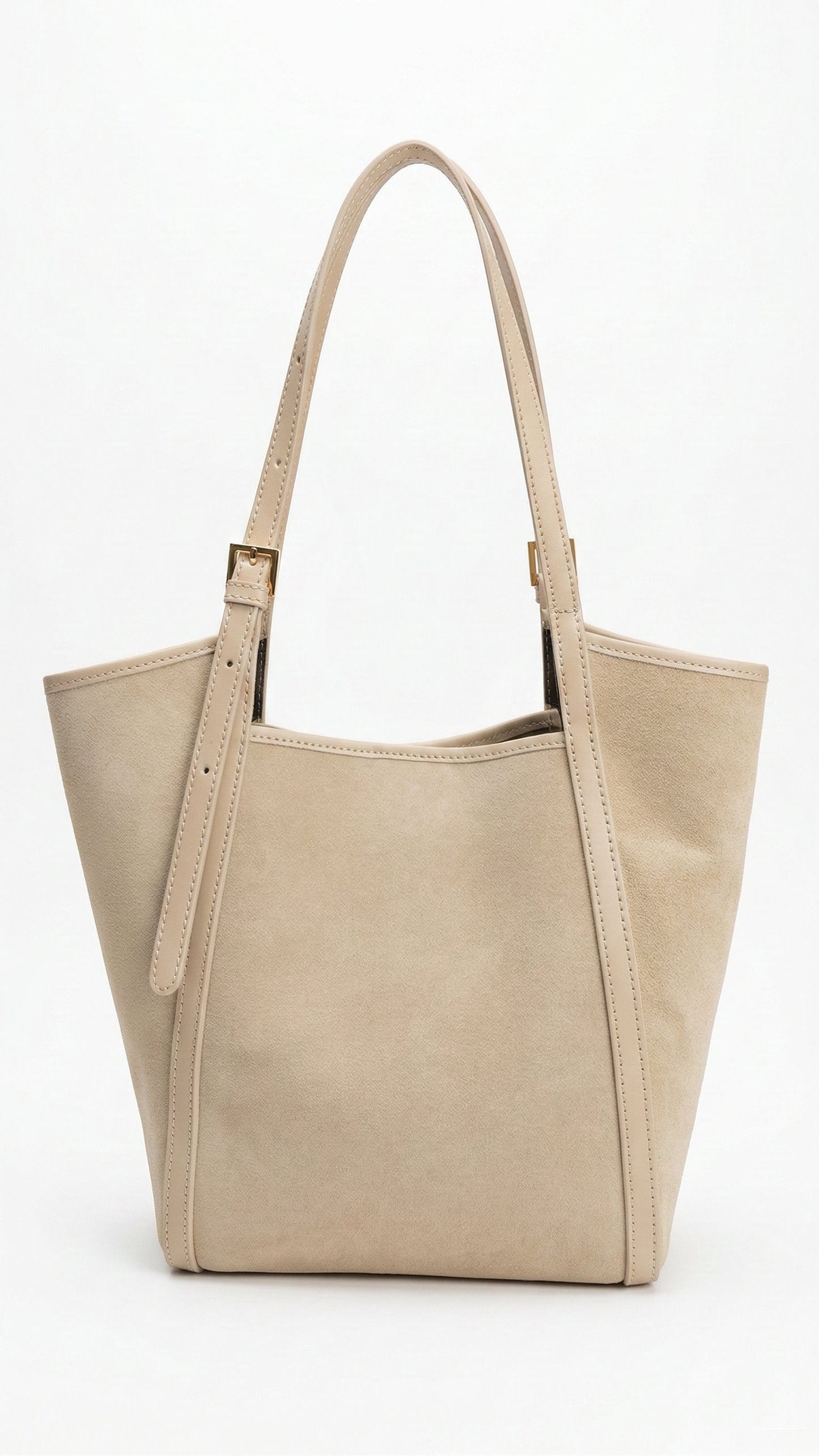 Soft Shoulder Bag in Genuine Suede and Dollaro Leather - Made in Italy - Art. 26076