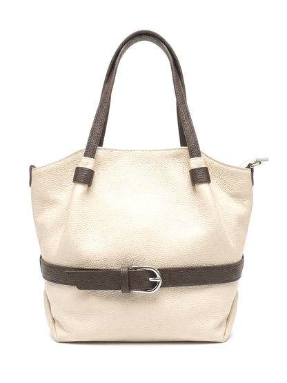 Soft Shoulder Bag in Genuine Dollaro Leather - Made in Italy - Art. 26070