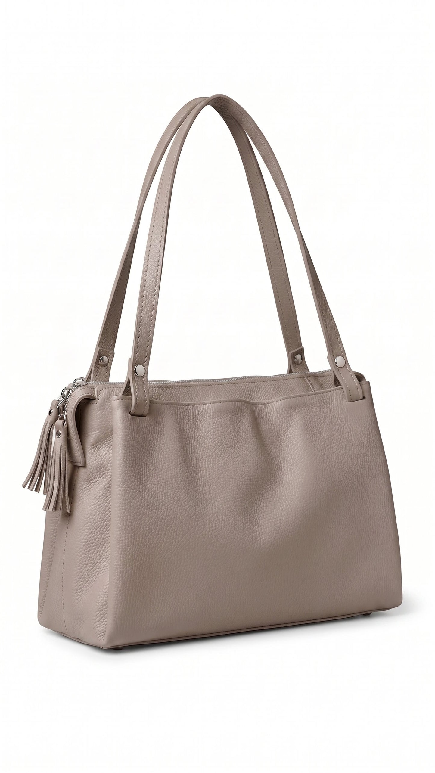 Soft Handbag in Genuine Dollaro Leather - Made in Italy - Art. 26091