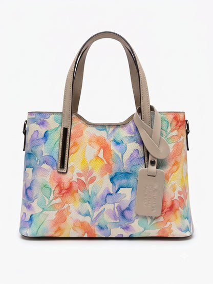 Structured Handbag in Genuine Dollaro Leather - Made in Italy - Art. 26123