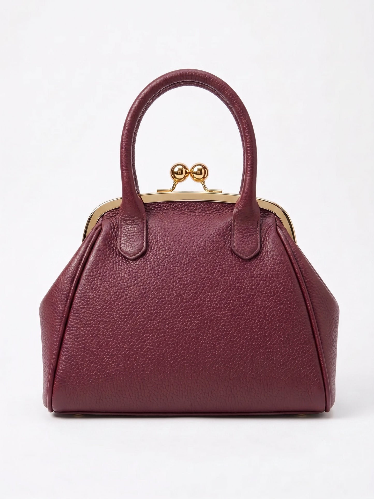 Structured Handbag in Genuine Dollaro Leather - Made in Italy - 26078D