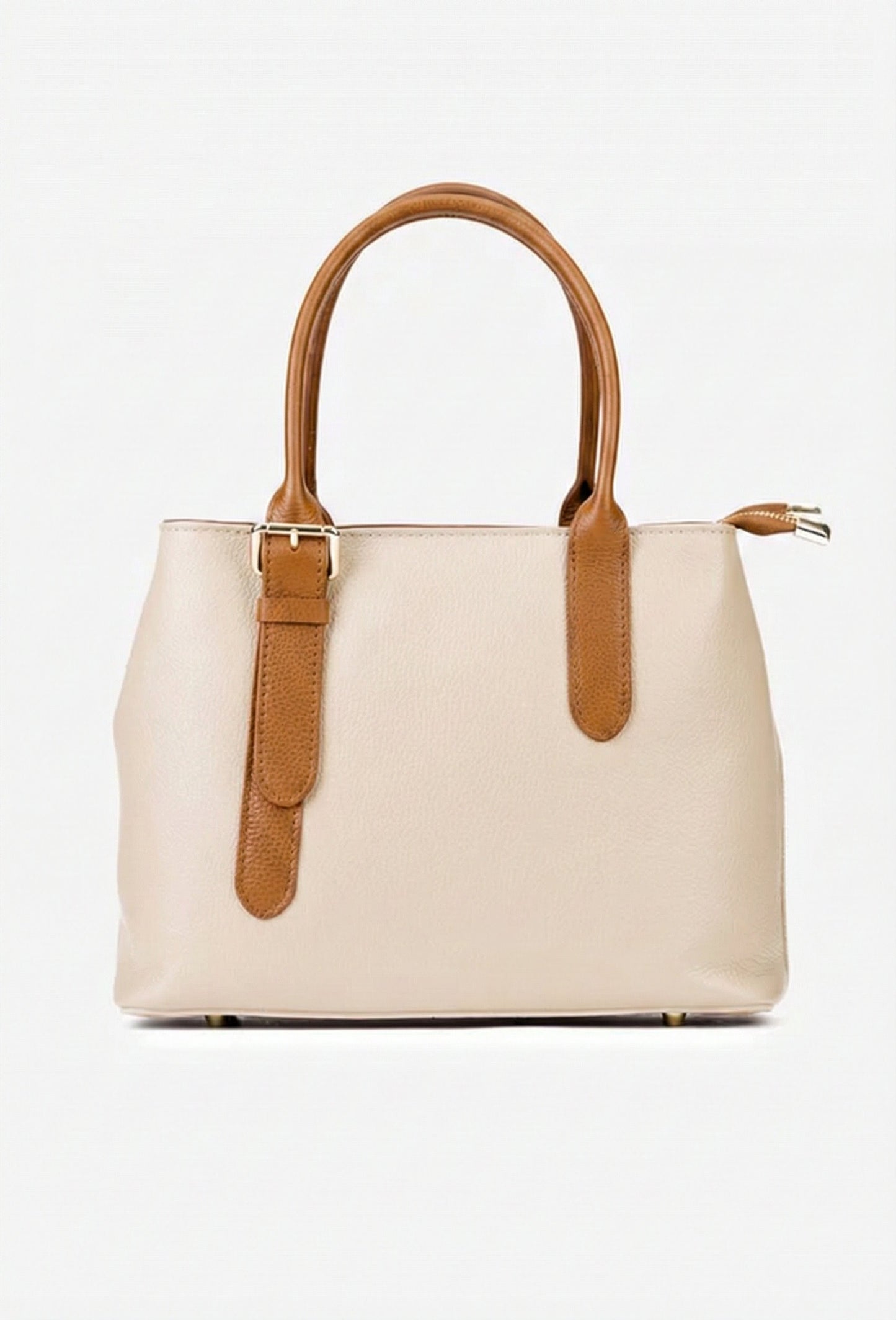 Structured Handbag in Genuine Dollar Leather - Made in Italy - Art. 25402