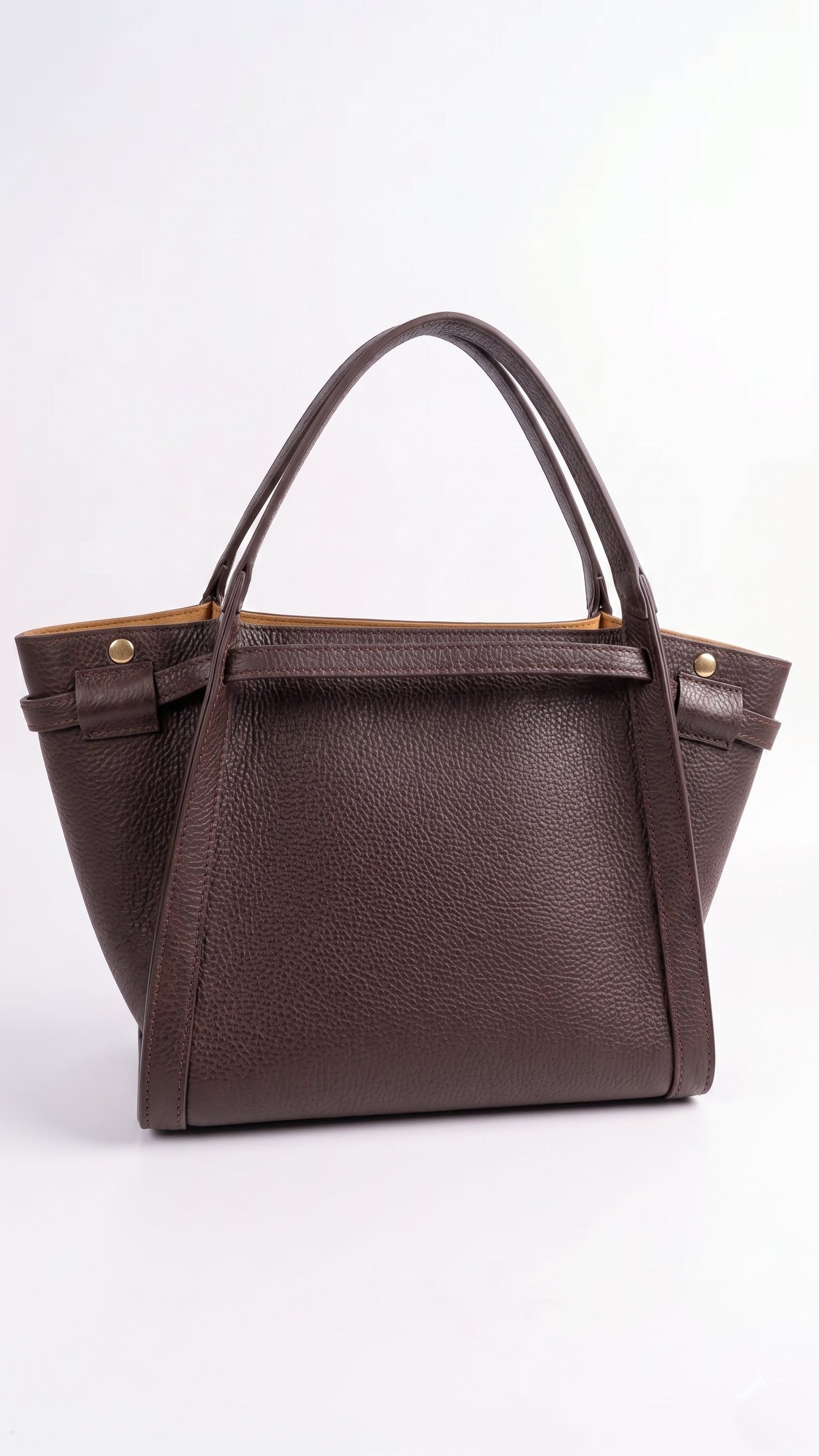 Structured Handbag in Genuine Dollaro Leather - Made in Italy - Art. 26089