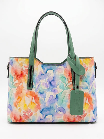 Structured Handbag in Genuine Dollaro Leather - Made in Italy - Art. 26123
