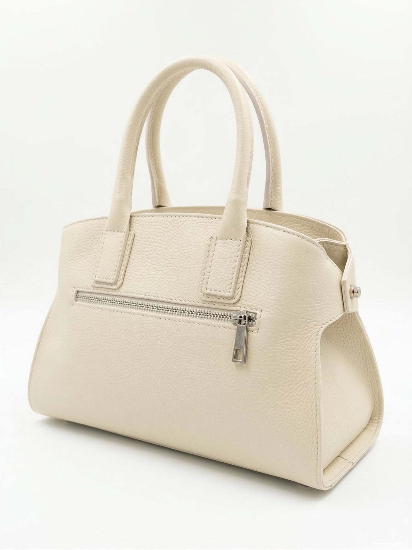 Structured Handbag in Genuine Croco and Dollaro Leather - Made in Italy - Art. 26068