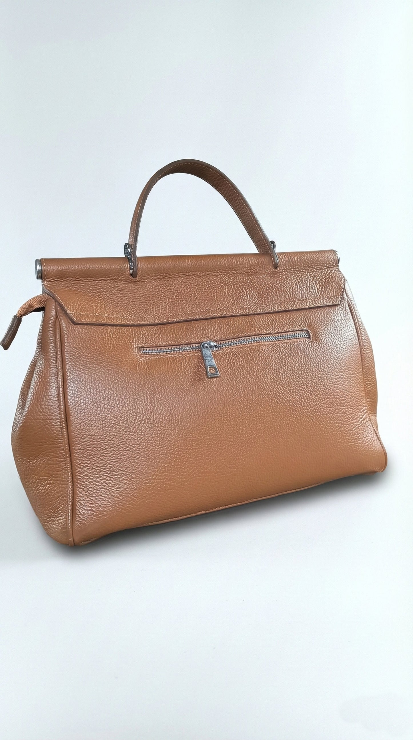 Soft Handbag in Genuine Dollar Leather - Made in Italy - Art. 26019
