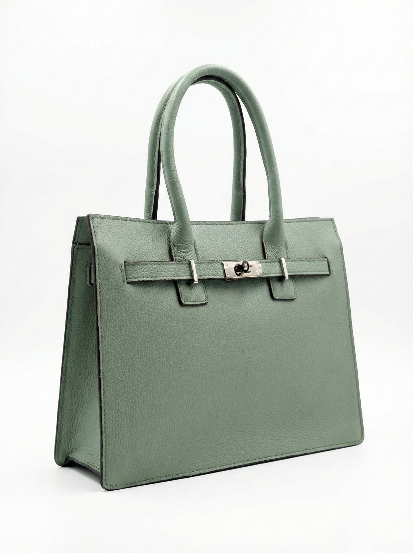 Structured Shoulder Bag in Genuine Dollaro Leather - Made in Italy - Art. 26045