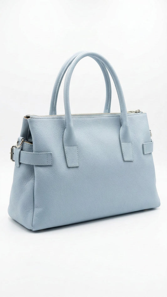 Soft Handbag in Genuine Dollaro Leather - Made in Italy - Art. 26069