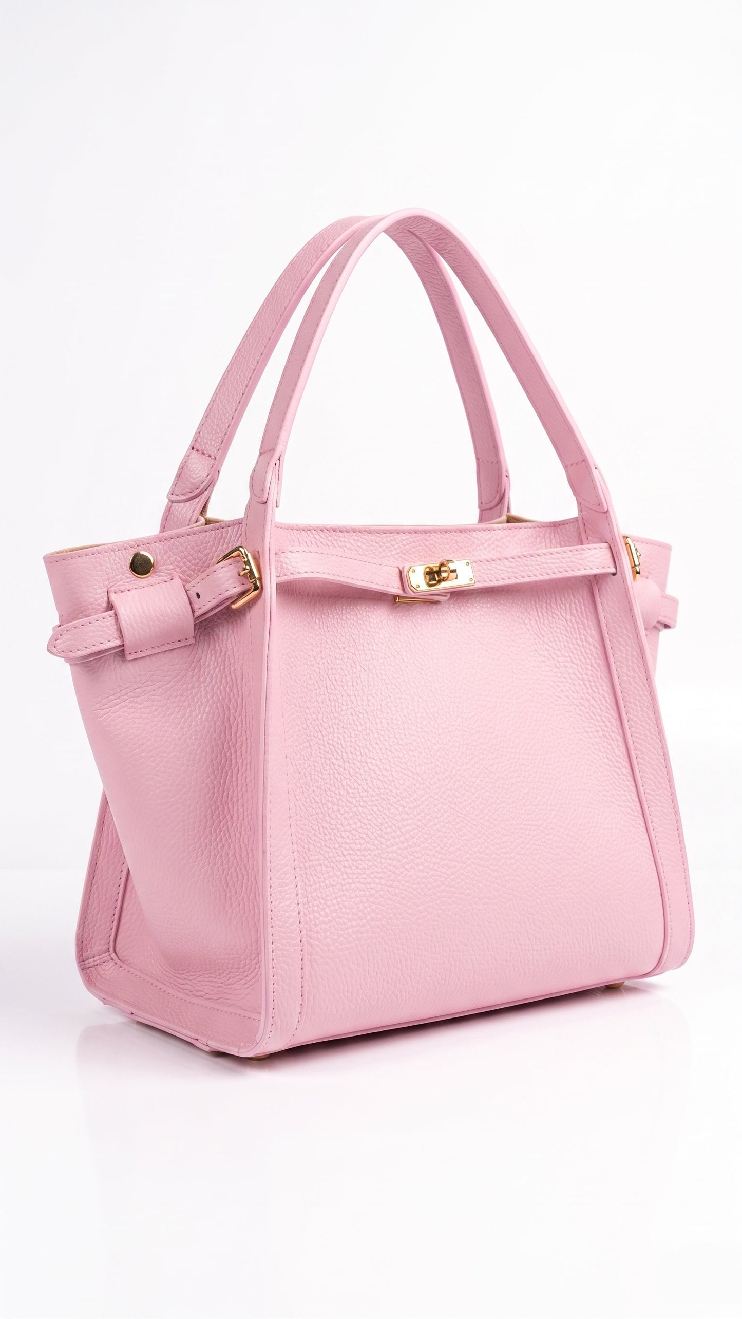 Structured Handbag in Genuine Dollaro Leather - Made in Italy - Art. 26089