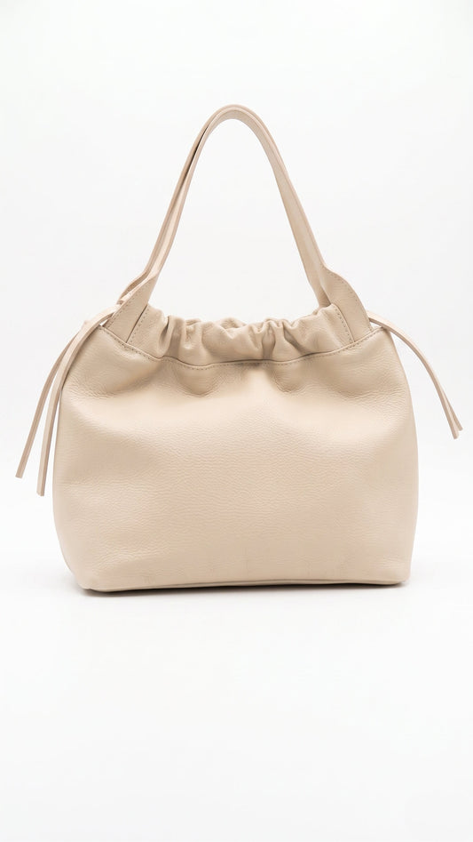 Soft Handbag in Genuine Dollaro Leather - Made in Italy - Art. 26100