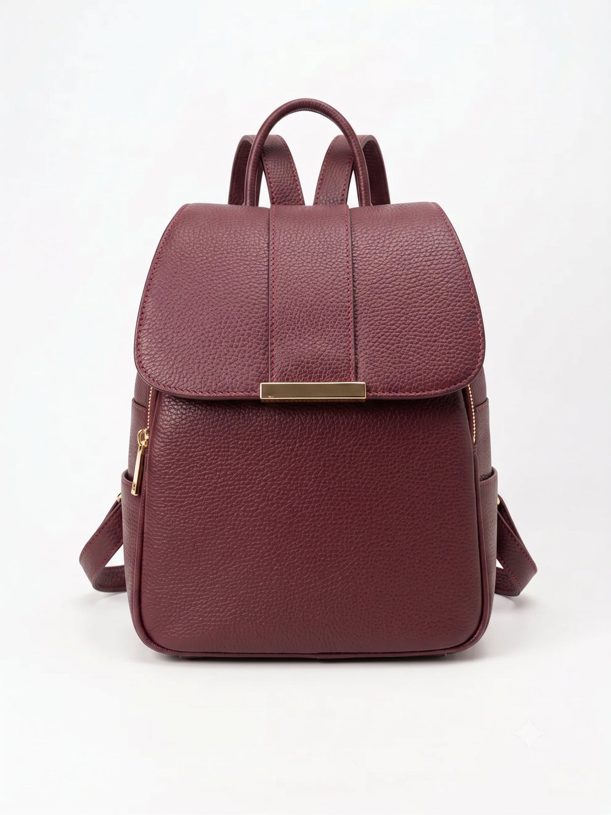 Structured Backpack in Genuine Dollaro Leather - Made in Italy - Art. 26065
