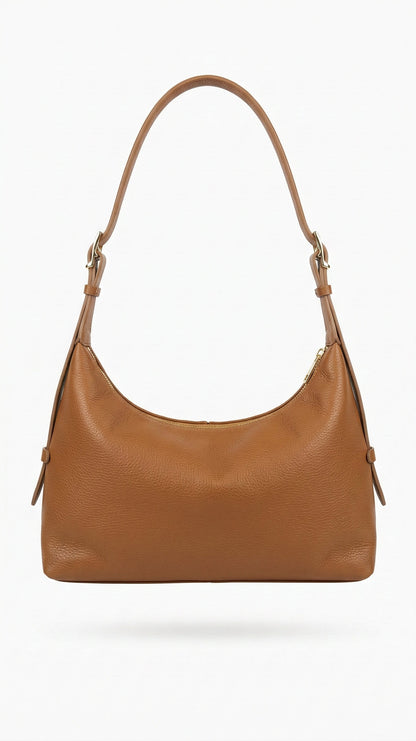 Soft Shoulder Bag in Genuine Dollaro Leather - Made in Italy - Art. 26061