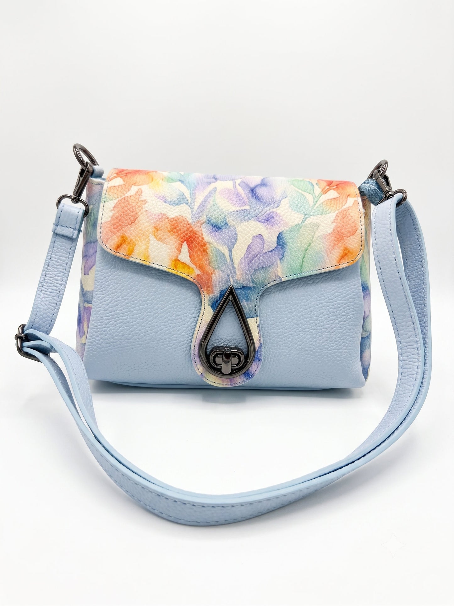 Soft Crossbody Bag in Genuine Dollaro Leather - Made in Italy - Art. 26120