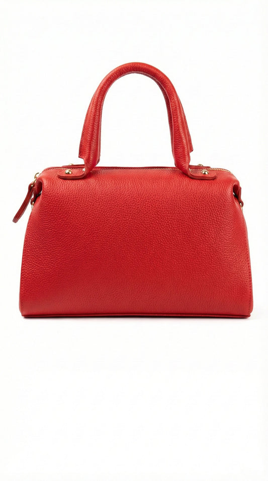 Structured Handbag in Genuine Dollaro Leather - Made in Italy - Art. 26051D