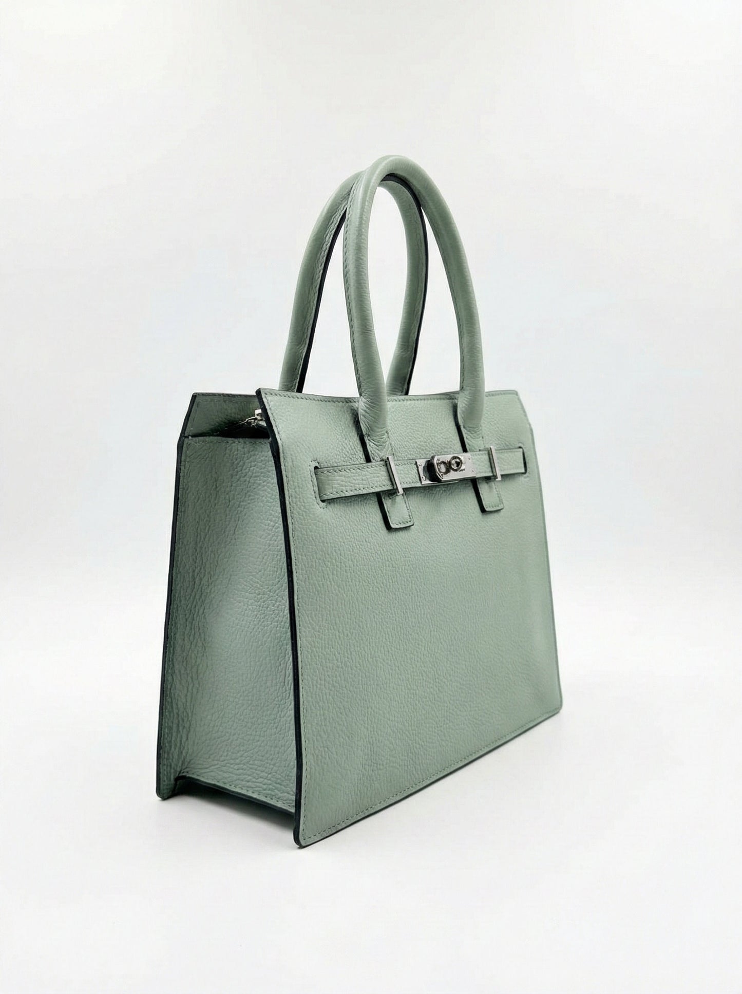 Structured Shoulder Bag in Genuine Dollaro Leather - Made in Italy - Art. 26045