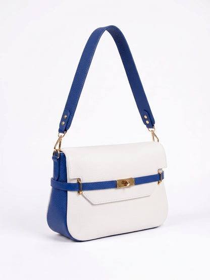 Structured Shoulder Bag in Genuine Dollaro Leather - Made in Italy - Art. 26102