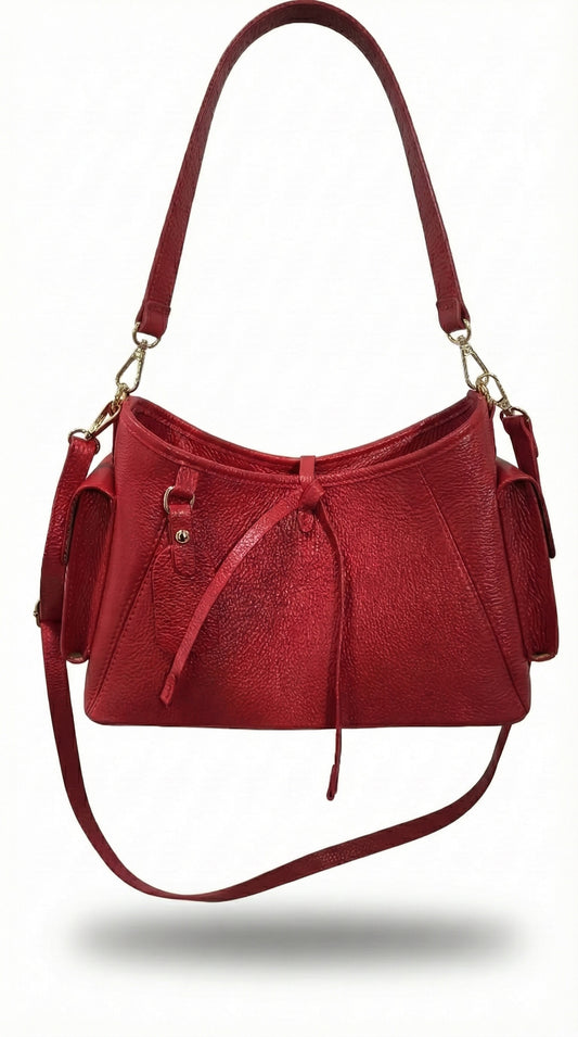 Soft Crossbody bag in Genuine Dollar Leather - Made in Italy - Art. 26012