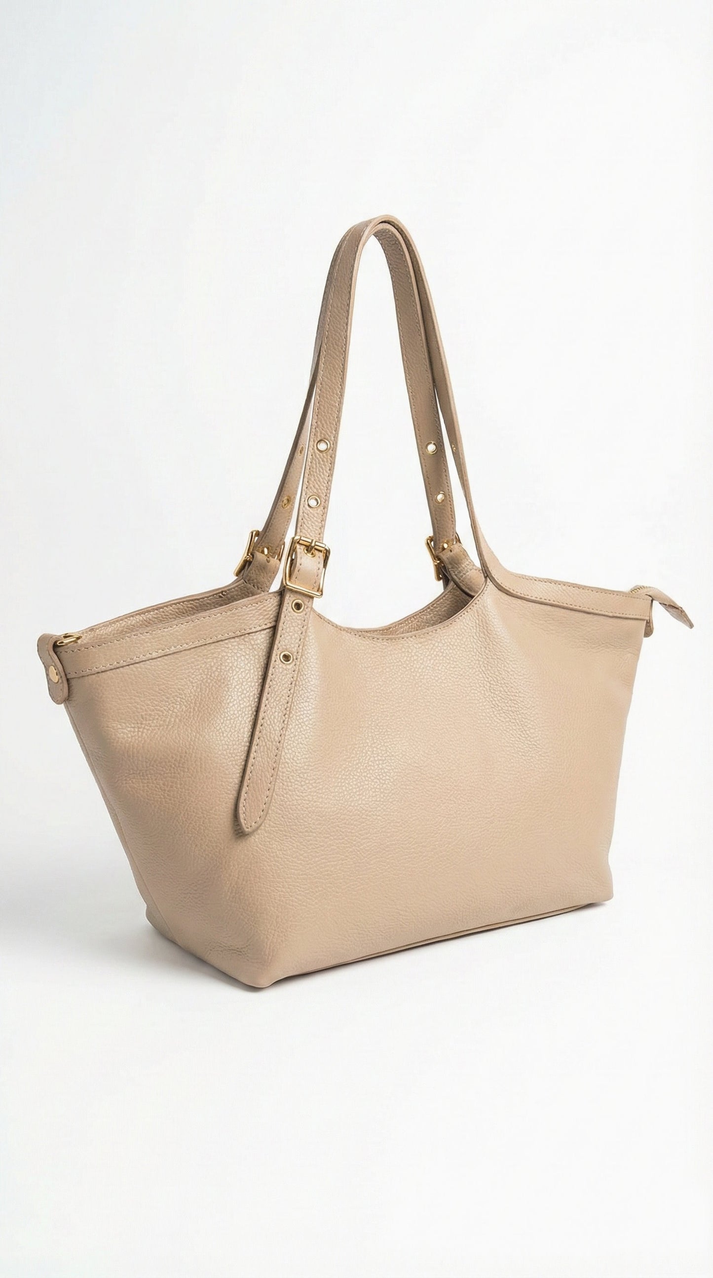 Soft Shoulder Bag in Genuine Dollaro Leather - Made in Italy - Art. 26033