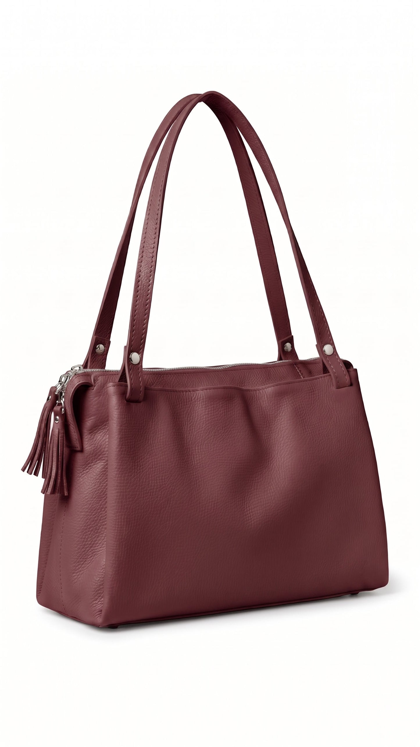 Soft Handbag in Genuine Dollaro Leather - Made in Italy - Art. 26091