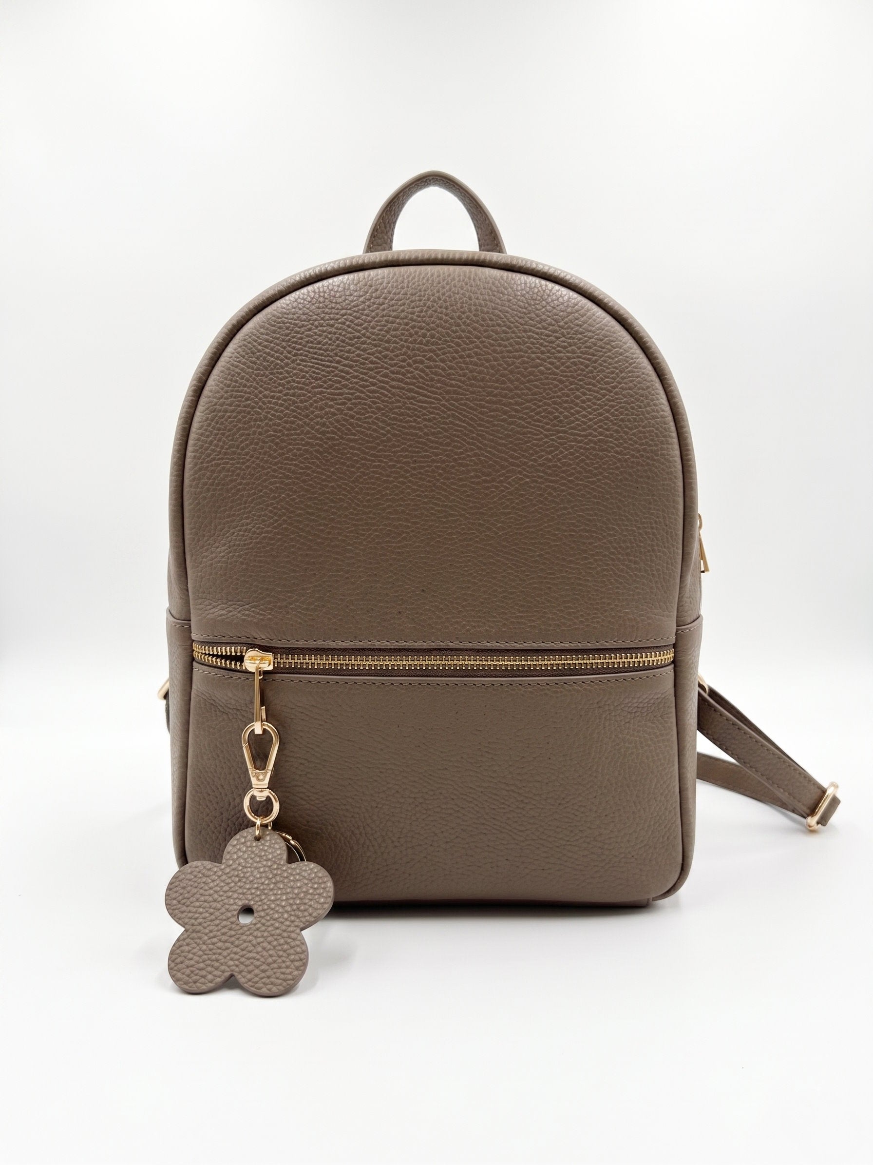 Soft Backpack in Genuine Dollaro Leather - Made in Italy