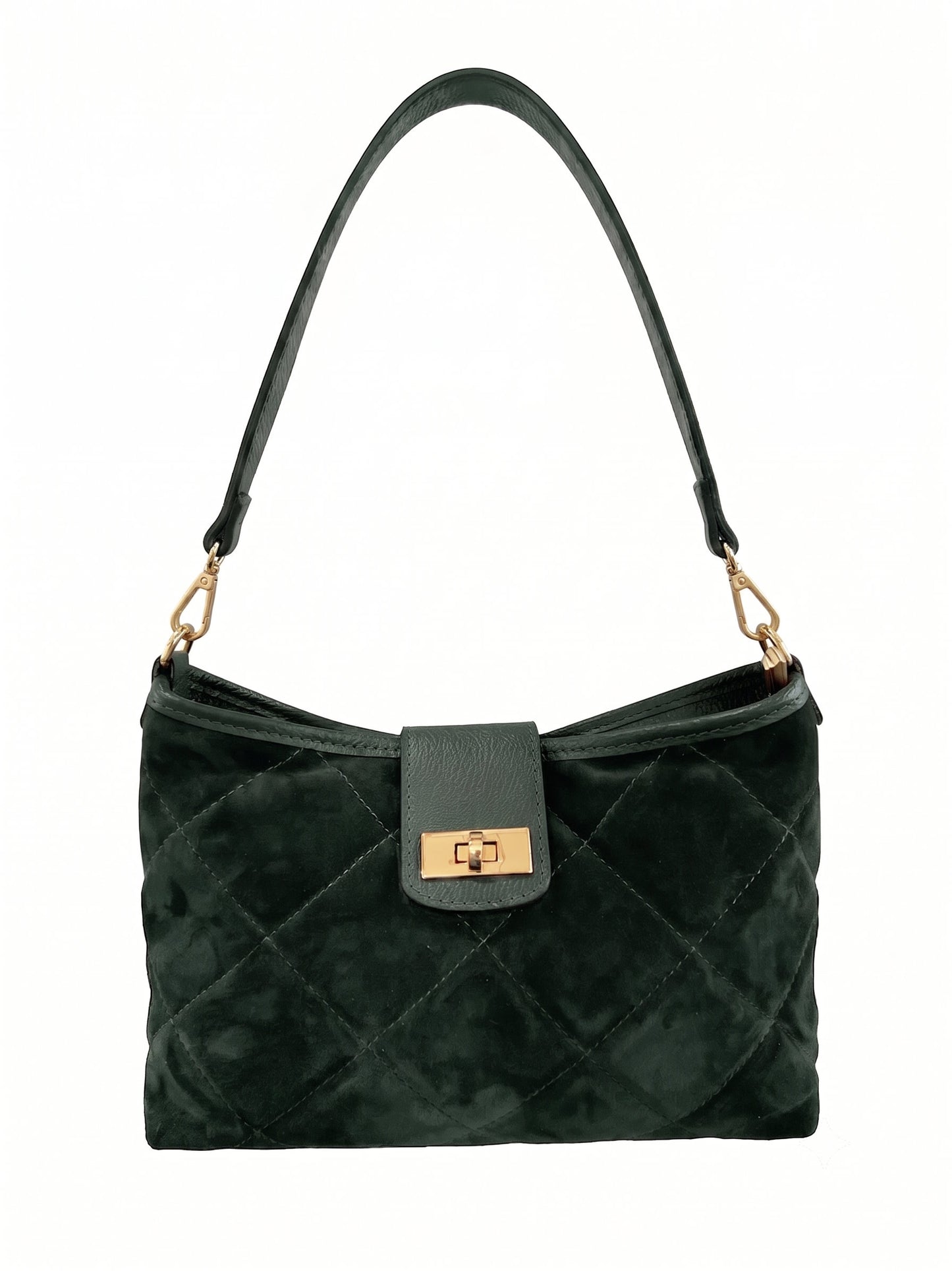 Soft Handbag in Genuine Suede Leather - Made in Italy - Art. 26125