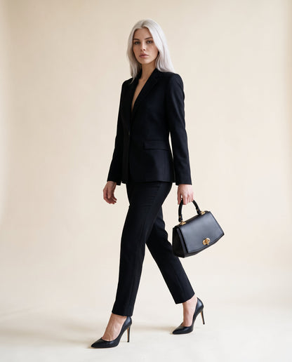 Structured Handbag in Genuine Dollaro Leather - Made in Italy - Art. 26153