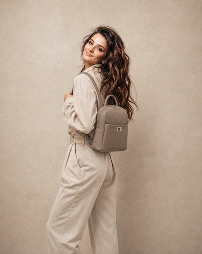 Soft Backpack in Genuine Dollaro Leather - Made in Italy - Art. 26144