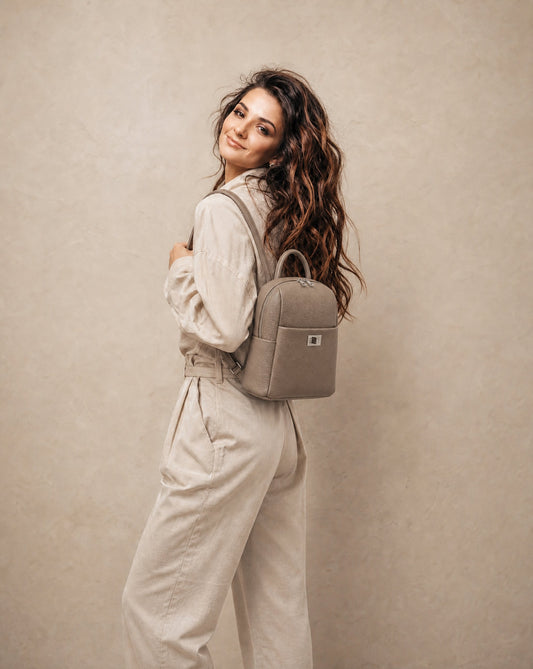 Soft Backpack in Genuine Dollaro Leather - Made in Italy - Art. 26144