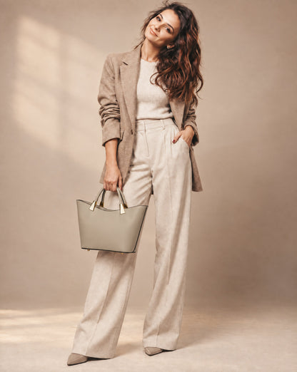 Structured Handbag in Genuine Ruga Leather - Made in Italy - Art. 26154