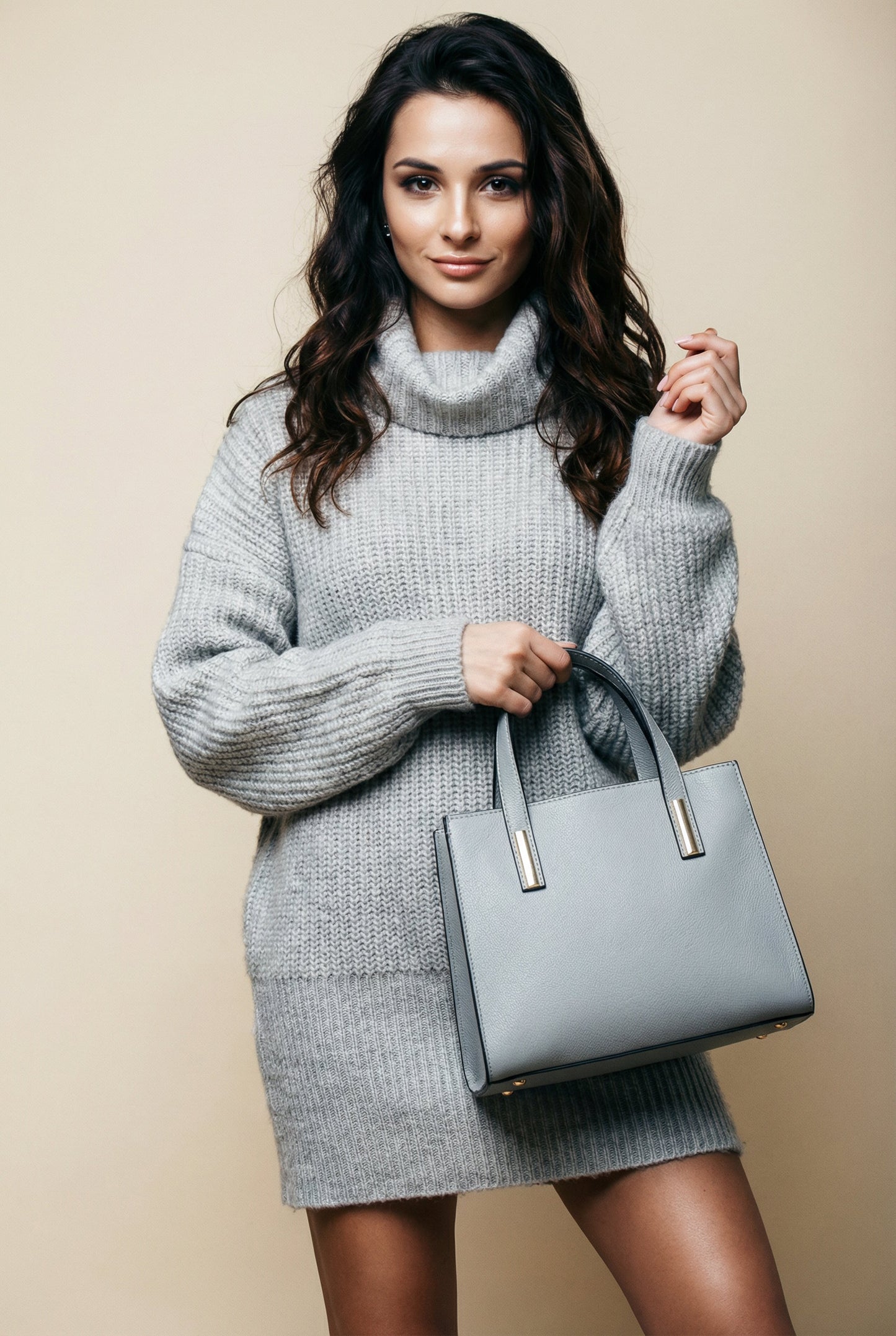 Structured Handbag in Genuine Palmellato Leather - Made in Italy - Art. 26056