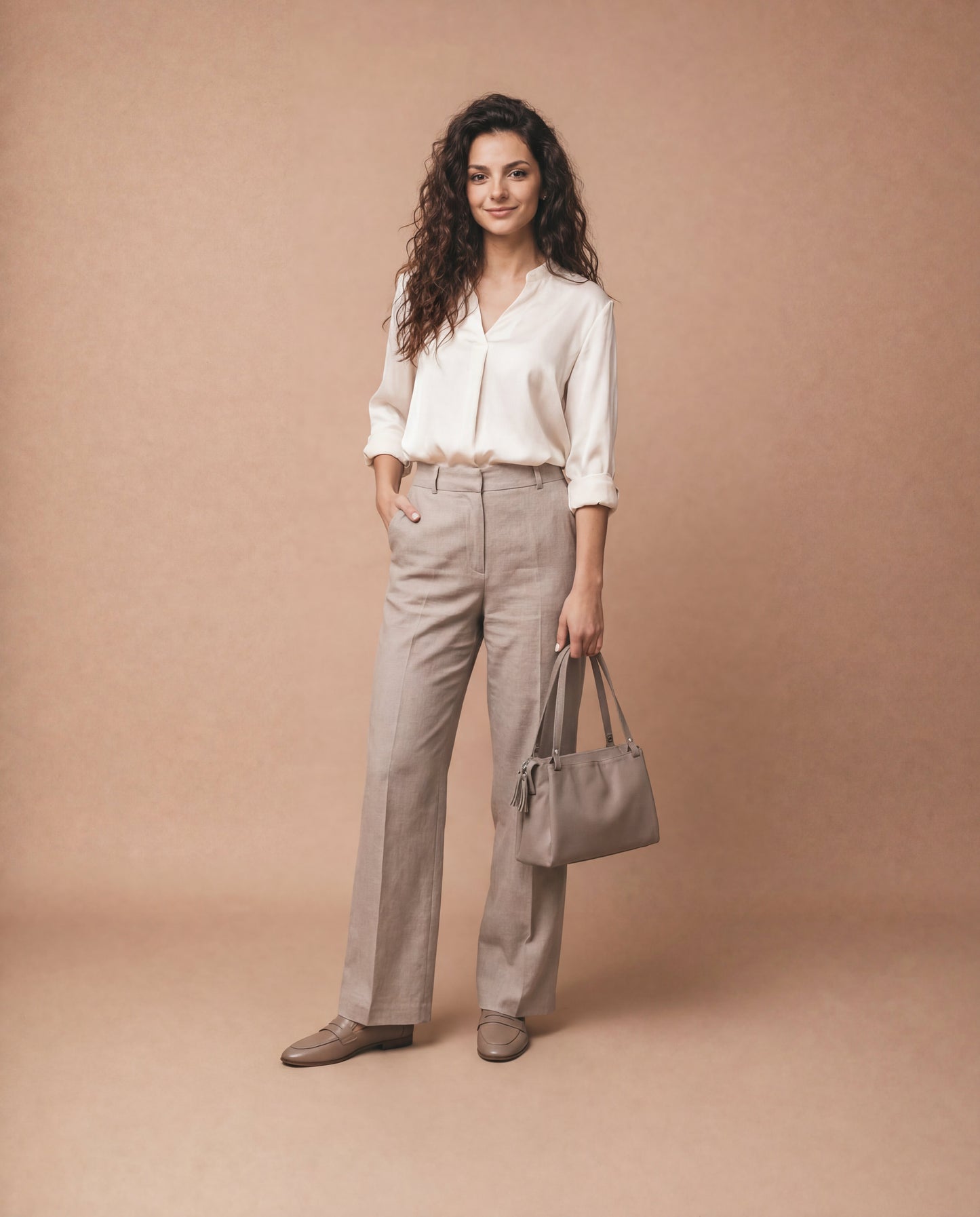 Soft Handbag in Genuine Dollaro Leather - Made in Italy - Art. 26091