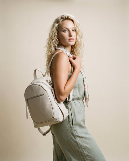 Structured Backpack in Genuine Dollaro and Croco Leather - Made in Italy - Art. 26088