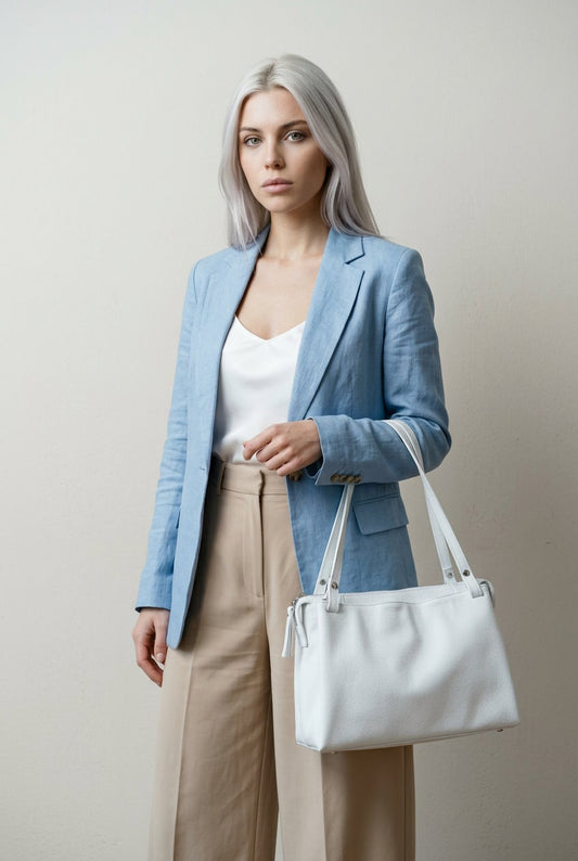 Soft Handbag in Genuine Dollaro Leather - Made in Italy - Art. 26091