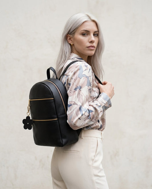 Soft Backpack in Genuine Dollaro Leather - Made in Italy - Art. 26114