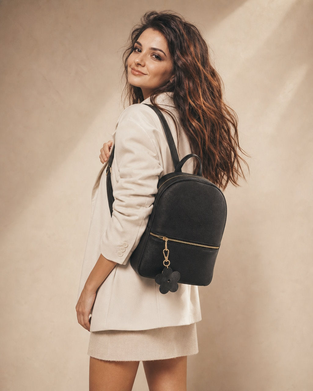 Soft Backpack in Genuine Dollaro Leather - Made in Italy - Art. 26113