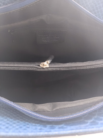 Structured Handbag in Genuine Croco Leather - Made in Italy - Art. 24002