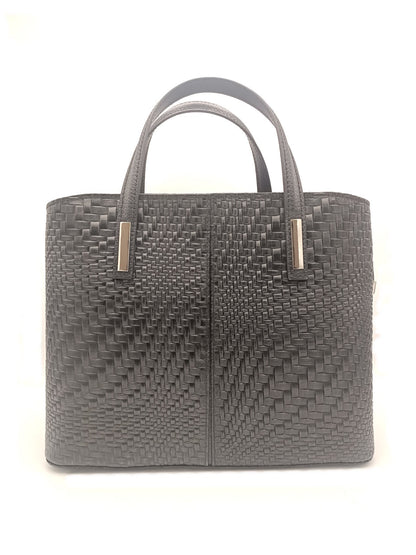 Structured Handbag in Genuine Croco Leather - Made in Italy - Art. 24002