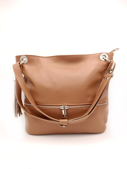 Soft Crossbody Bag in Genuine Dollar Leather - Made in Italy - Art. 24008