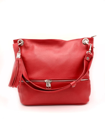 Soft Crossbody Bag in Genuine Dollar Leather - Made in Italy - Art. 24008