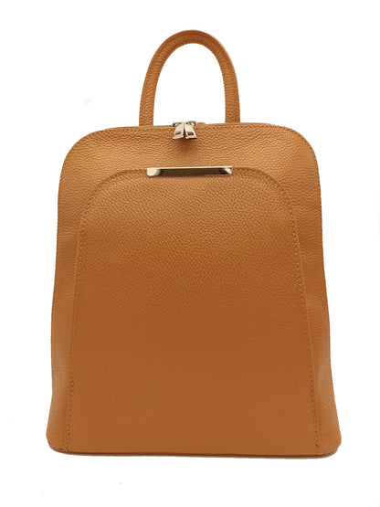 Structured Backpack in Genuine Dollar Leather - Made in Italy - Art. 24007