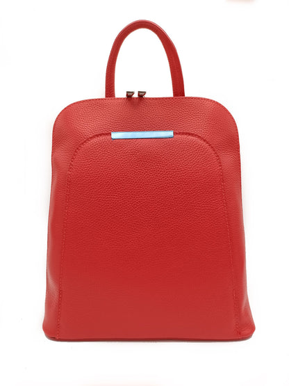 Structured Backpack in Genuine Dollar Leather - Made in Italy - Art. 24007