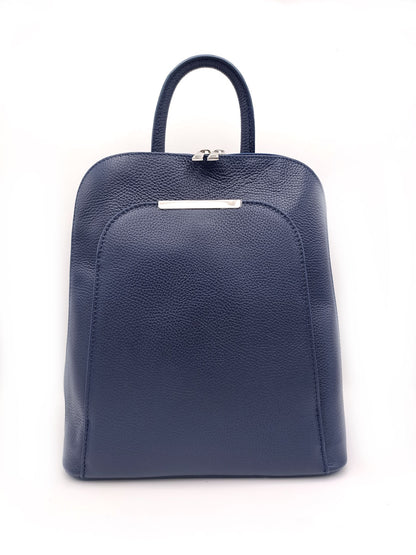 Structured Backpack in Genuine Dollar Leather - Made in Italy - Art. 24007