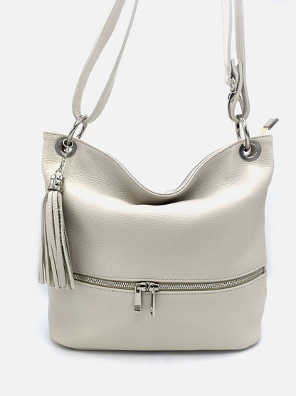 Soft Crossbody Bag in Genuine Dollar Leather - Made in Italy - Art. 24008